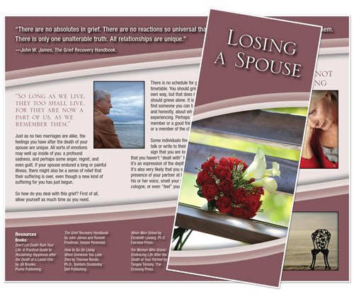 Grief Brochure - Losing a Spouse (Flowers)